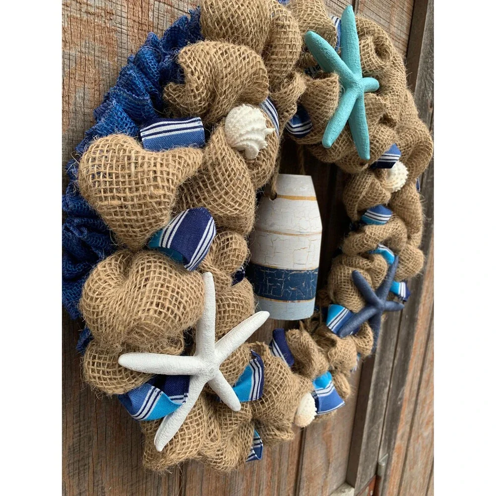 Coastal Nautical Natural Ruffled 18